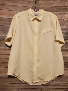 Vintage Heritage Road Womens Beige Button Up Top Size Large Short Sleeve Blouse - Picture 1 of 9