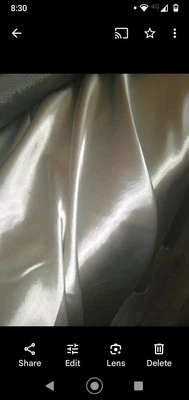 Silver Grey Satin  Look Fabric 57" Wide - Image 1 of 2
