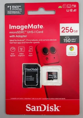 SanDisk 256GB ImageMate microSDXC UHS-I Memory Card - SDSQUA4-256G-AW6KA - Image 1 of 2