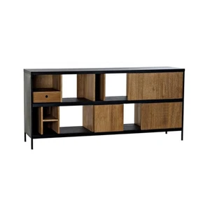 Aparador DKD Home Decor Alvin Negro Natural Hierro Fresno 160 x 40 x 75 cm - Imagen 1 de 6