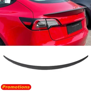Alerón labial trasero para maletero Tesla modelo Y 2021 fibra de carbono ABS alerón de ala coche - Imagen 1 de 9