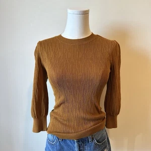 Women’s Ann Taylor Loft Long Sleeve Top Petite XS Brown - Picture 1 of 5