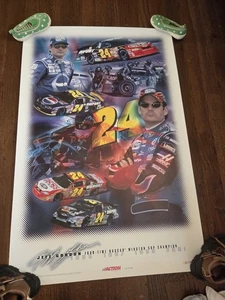 NEW Jeff Gordon "4 Time Champion" 34x23 Poster Nascar Action Photography - Picture 1 of 10