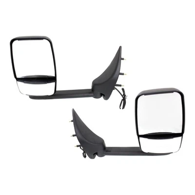 2002 - 2014 年福特 E-350 超级手动折叠长臂 2 件动力牵引镜 — 第 1/4 张图片