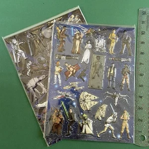 Vintage Star Wars Puffy Stickers Storm Troopers Hans Solo Leia Chewbacca - Picture 1 of 4
