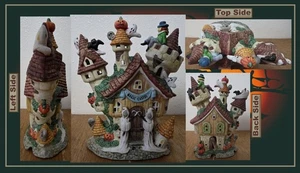 Statuina porcellana Spooky Hollow Halloween Village collezione castello magico - Foto 1 di 10