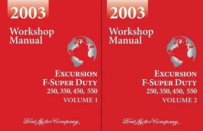 Ford F-Super Duty 250, 350, 450, 550 2003 y manual de taller de excursiones Foto 1 de 4