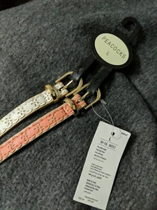 2 x Large Peacocks Belts, flower patterned - Picture 1 of 5