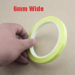 Yellow Single Sided Sticky Tape Strong Adhesive 0.6mm Wide Office Toy Model DIY - Picture 1 of 3