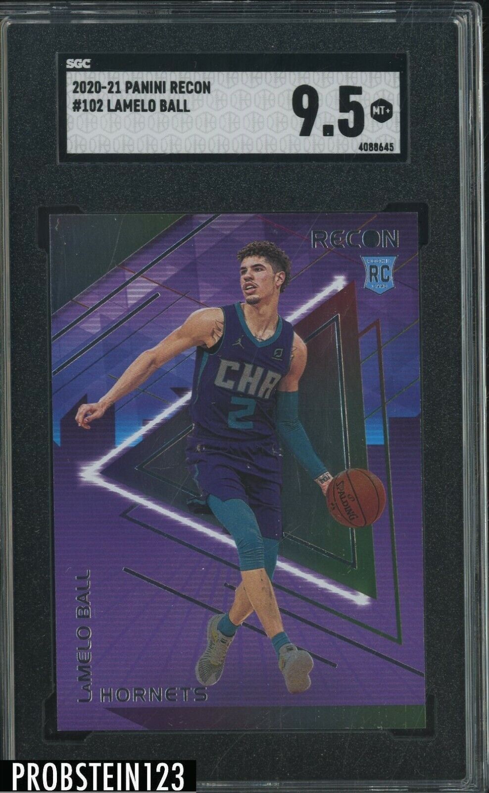 2020-21 Panini Recon #102 LaMelo Ball Hornets RC Rookie SGC 9.5 MINT+