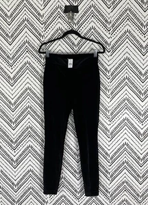 Neu mit Etikett LOFT Samt-Leggings Größe Small schwarz zum Überziehen hoher Bund Stretch Knöchel - Bild 1 von 10