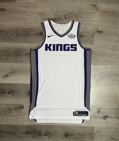 Nike Sacramento Kings Authentic Jersey Game Issue Pro Cut Fox Mens Sz 48 + 6 Nba Cover
