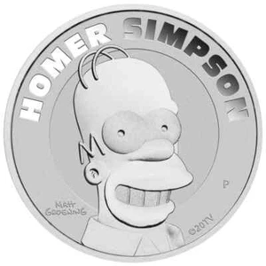 The Simpsons Homer Simpson 1oz .9999 Silver Bullion Coin - 2022 The Perth Mint - Picture 1 of 4