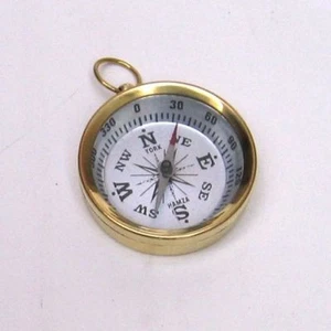 2" POCKET BRASS COMPASS - COMPASS - SCOUT- HIKING - CAMPING - Picture 1 of 1