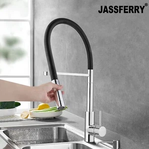 JASSFERRY Flexible Spring Pulldown Spout Single Lever Kitchen Sink Mixe Tap - Picture 1 of 9