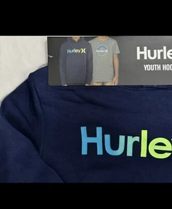 New Hurley Boys 2 Pack Hoodie and Tee Set Navy/Gray size 10/12 - Picture 1 of 3