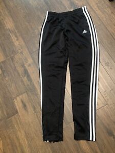 Women’s Black Adidas White Stripe Pants Size Small