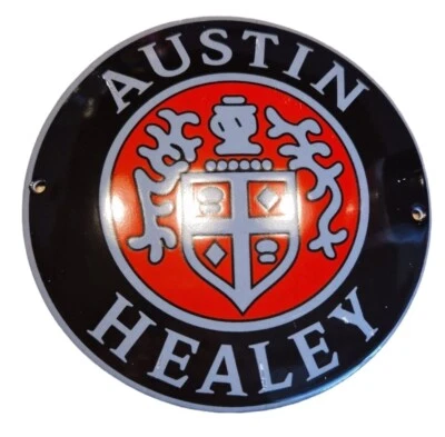 AUSTIN HEALEY (GARAGE).  PORCELAIN EMAILLE / ENAMEL SHIELD, SIGN, PLATE RETRO! - Image 1 of 3