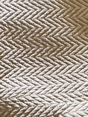 SIMPLY SHABBY CHIC EDREDÓN QUEEN COMPLETO PATRÓN DIAGONAL DORADO REVERSIBLE 100% ALGODÓN Foto 1 de 4