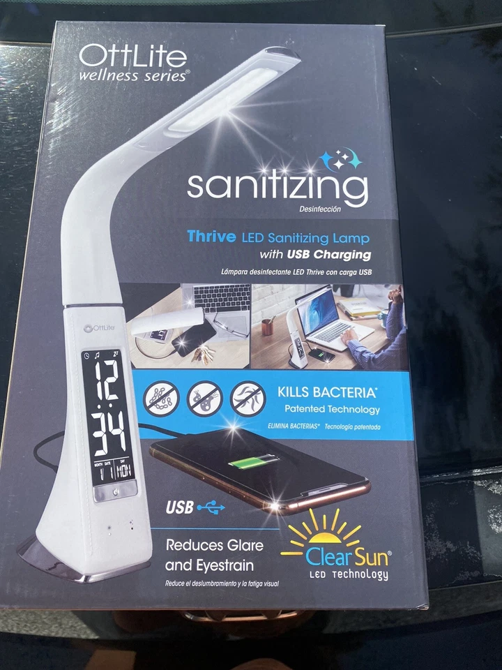 OttLite Wellness Series SCEY700S Lamp Desk Thrive Sanitizing #9314