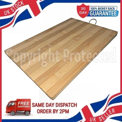 BAMBOO WOODEN WOOD CHOPPING BOARD KITCHEN FOOD CUTTING SLICING SERVING PLATTER - Image 1 of 4