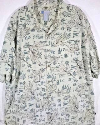 Half Moon Bay-Mens Hawaiian Shirt-2XL XXL 18/18.5, Casual Button Down-Lite Green - Image 1 of 4