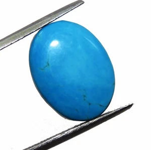 Natural Turquoise Unheated Untreated Certified 8.35 Ct Loose Gemstone Oval Gem - Picture 1 of 7