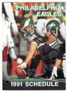1991 Philadelphia Eagles NFL Football Schedule !!! Mellon PSFS - Picture 1 of 1
