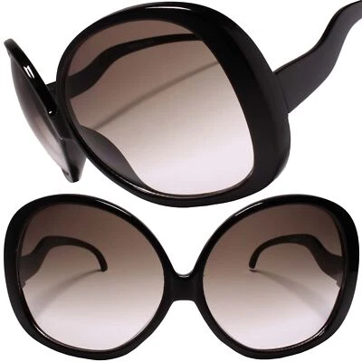 Gafas de sol negras de gran tamaño cuadradas Swan Drop Temple vintage mariposa para mujer Foto 1 de 4