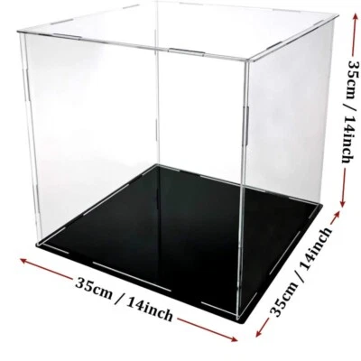 1x Square Acrylic Display Case Action Figure Box Model Toy Showcase Stand Decor - Image 1 of 4