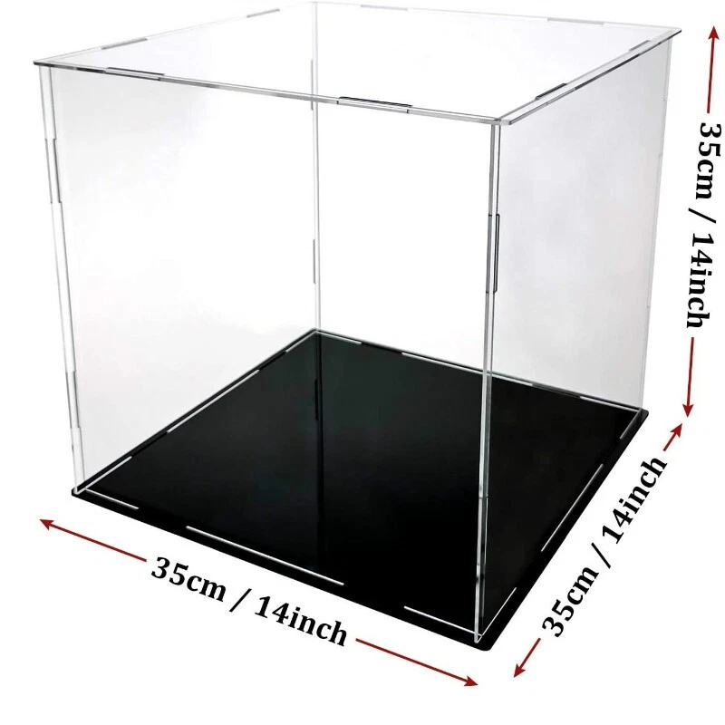 1PC Square Acrylic Display Case Action Figure Box Model Desktop Showcase Clear - Image 1 of 4