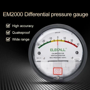 -30 to 30 PA Differential Pressure Gauge Barometer Micromanometer Manometer - Picture 1 of 3