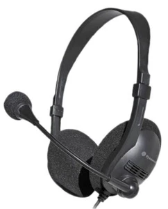 DYNAMODE - USB Over-Head Stereo Headphones, Black - Picture 1 of 3