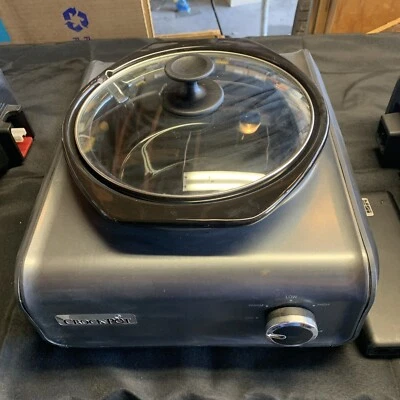 Crock Pot Hook Up 2.5 Quart Round Slow Cooker Cater Party Black/Gray SCCPMD2-CH - Image 1 of 4