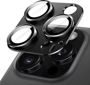 For Apple iPhone 16e 16 Pro 15 14 Max Camera Lens Rear Glass Protector Black - Picture 1 of 30
