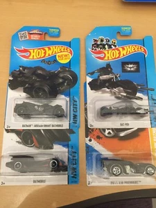 Lote de 4 Coches Hot Wheels BATMAN BATMOBILE Nuevos en Caja Sellada B133 - Imagen 1 de 5