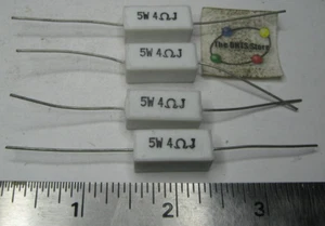 Cemento Cerámico 4 Ohmios 4R 5% 5W Resistencia Alta Potencia - Nuevo de Lote Antiguo Cantidad 4 - Imagen 1 de 1