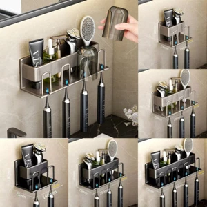 Toothbrush Holder Toothpaste Organizer Toothbrush Rack for Bathroom - Picture 1 of 18