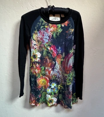 Top Pullover Anthropologie Angel Of The North para Mujer Acuarela Floral XS Informal Foto 1 de 4