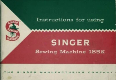 Máquina de coser Singer 185K encuadernada manual de instrucciones Foto 1 de 3