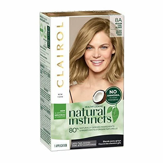 New Natural Instincts Clairol Non-Permanent Hair Color-8A Medium Cool Blonde-1 - Image 1 of 1