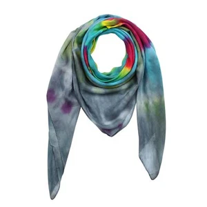 Baumwolltuch Rainbow Spiral tie dye quadratisches Tuch - Picture 1 of 9