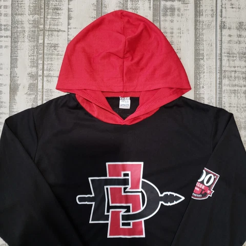 SAN DIEGO STATE AZTECS T Shirt Hoodie Size Adult M 100th Football Season Promo Cover