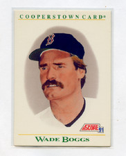 1991 SCORE COOPERSTOWN CARD # B1 WADE BOGGS , BOSTON RED SOX 