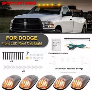 For Dodge Ram 1500 2500 3500 Pickup LED Cab Roof Running Lights +Wiring Harness - Picture 1 of 12