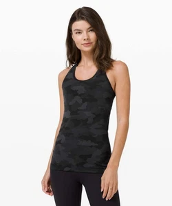 Lululemon Cool Racerback II Nulu Heritage 365 Camuflaje Carbón Profundo Multi Talla 10 Yoga - Imagen 1 de 7