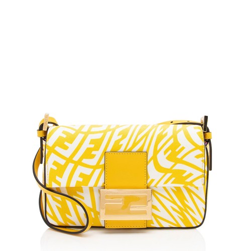 Mini borsa a tracolla Fendi x Sara Coleman in pelle FF Vertigo 1997 baguette