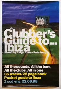 Ministry of Sound Clubber's Guide to Ibiza 1998 Promo Poster 150x101cm - Vintage - Imagen 1 de 9