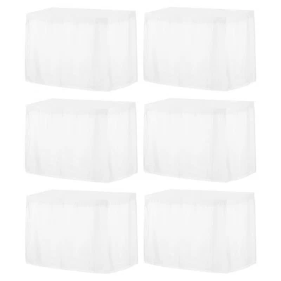 6 Pcs White Plastic Table Skirts 29 in x 14 ft for Rectangle Table - Image 1 of 4