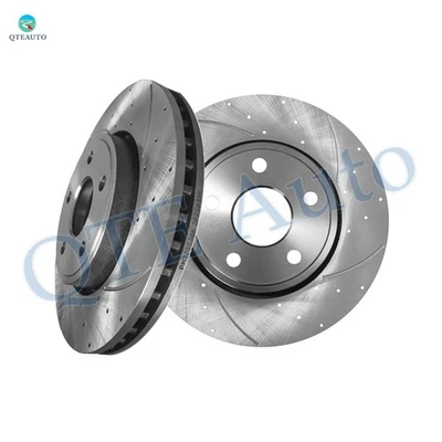 Rotores de disco de freno delanteros ranurados perforados 330 mm para Dodge Durango 2011-2020 Foto 1 de 4